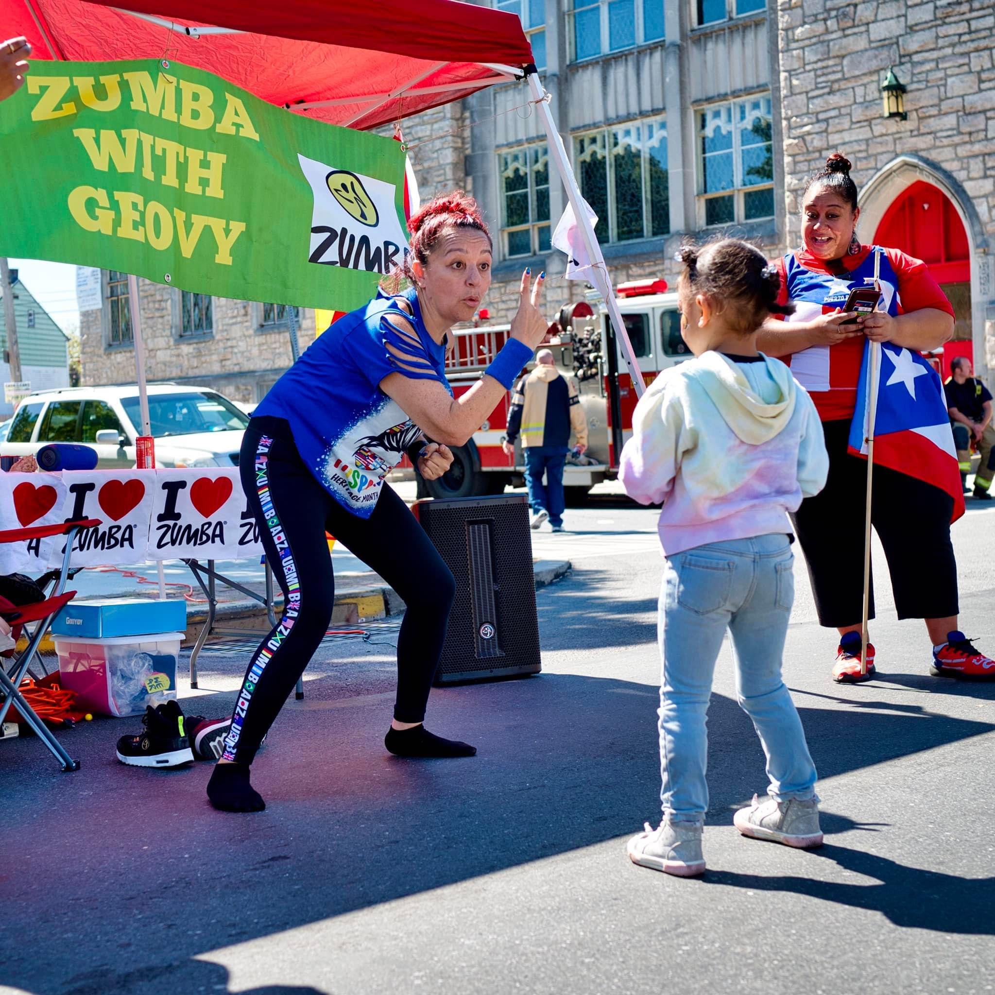 Zumba with Geovy at a community event