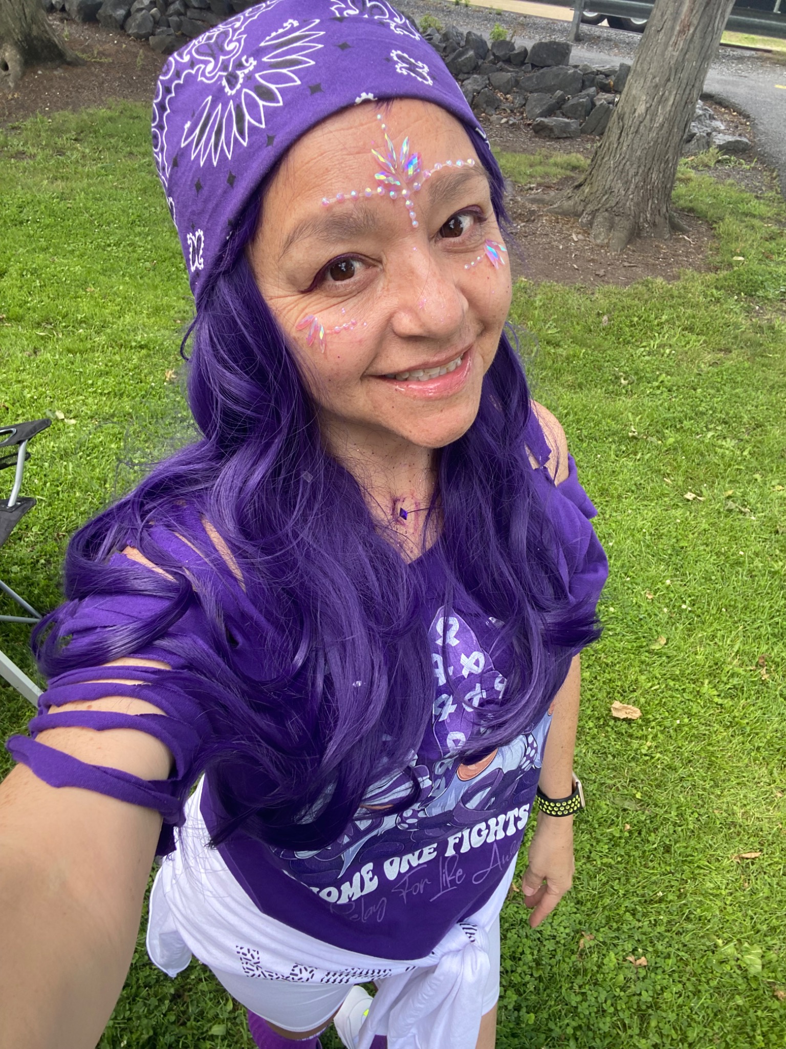 Purple themed community awareness event